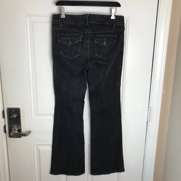 CAbi #204R Womens Black Fade Flap Pocket Bootcut Jeans ~ Size 4 - Picture 4 of 6